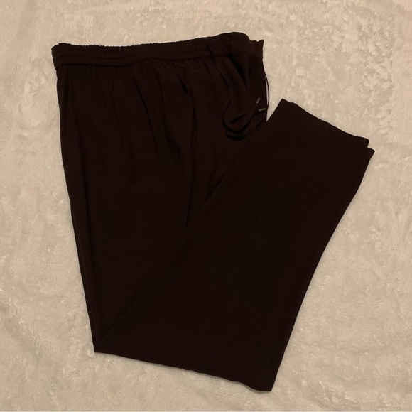 Women’s Eileen Fisher Georgette Crepe Slouchy Tapered Drawstring Pants - Picture 1 of 7
